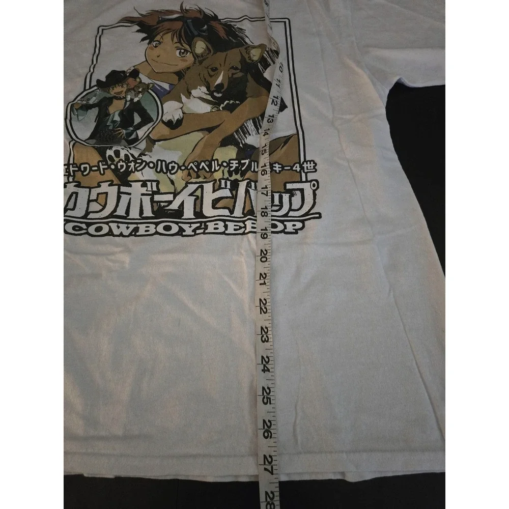 Cowboy Bebop Edward Ein Anime Graphic Tee White Mens Large Sunrise Funimation - Picture 3 of 5